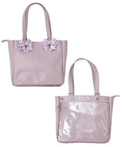 ハートスタッズキルティングリボン痛バッグ