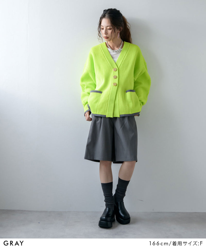 タックツイルハーフパンツ