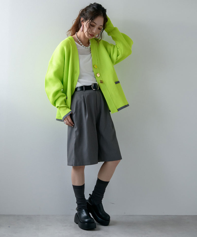 タックツイルハーフパンツ