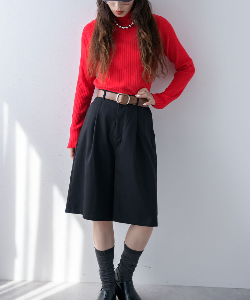 タックツイルハーフパンツ