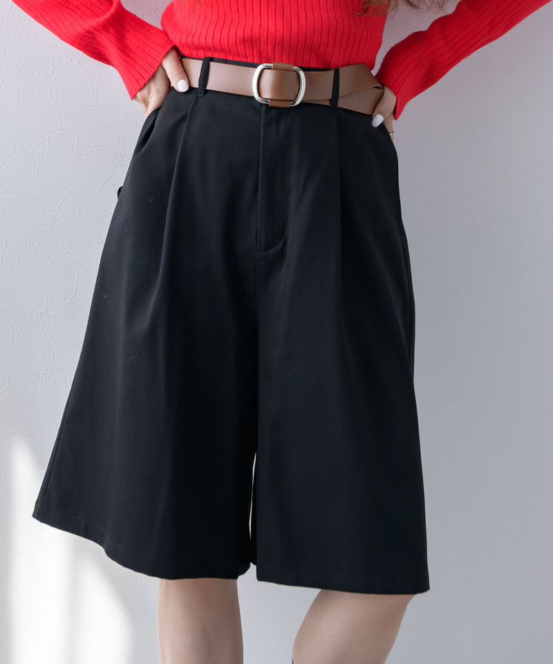 タックツイルハーフパンツ