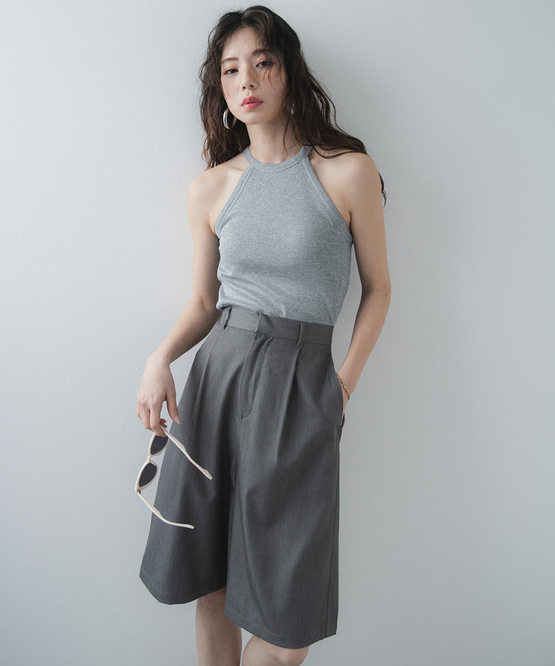 タックツイルハーフパンツ