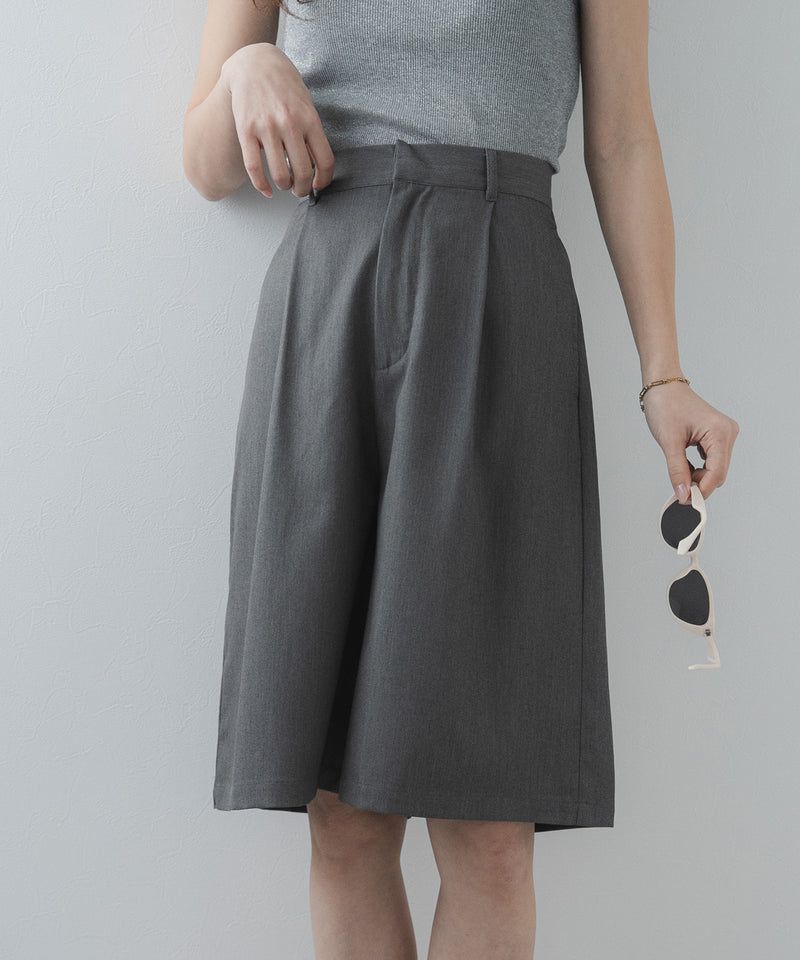 タックツイルハーフパンツ