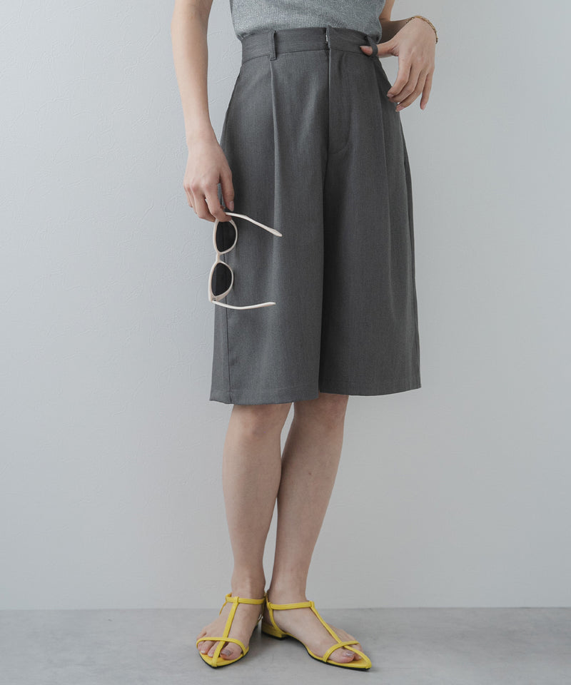 タックツイルハーフパンツ