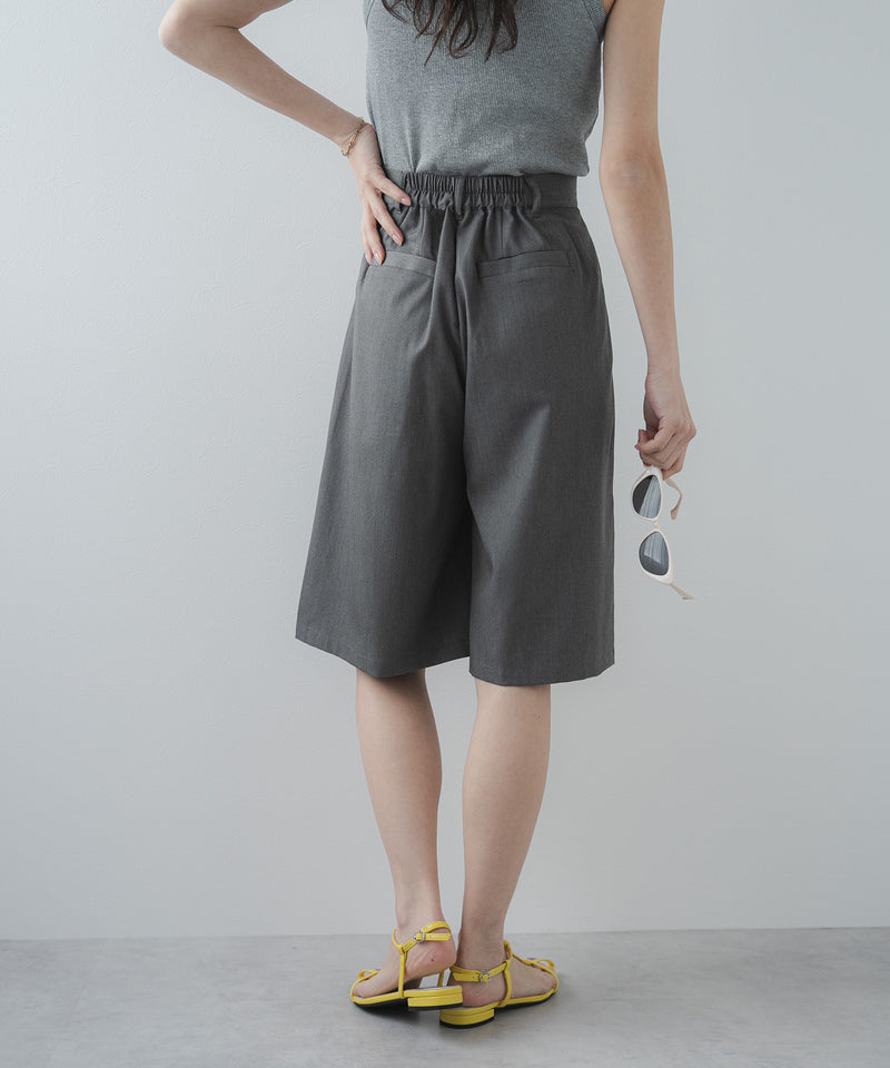 タックツイルハーフパンツ