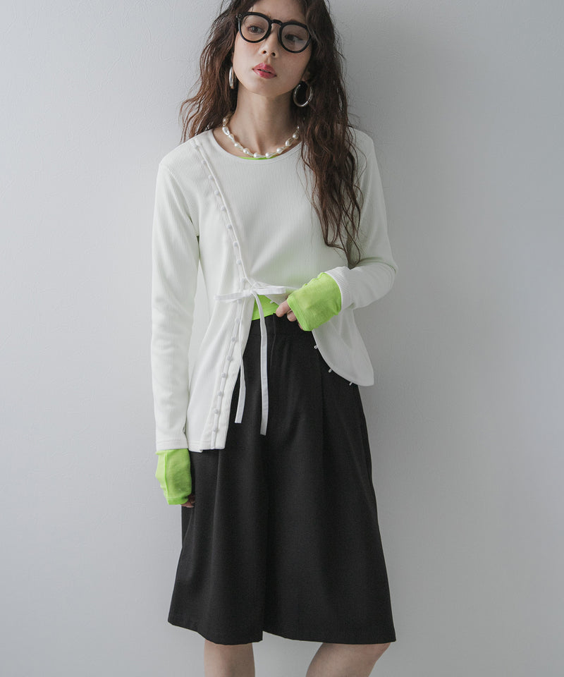 タックツイルハーフパンツ