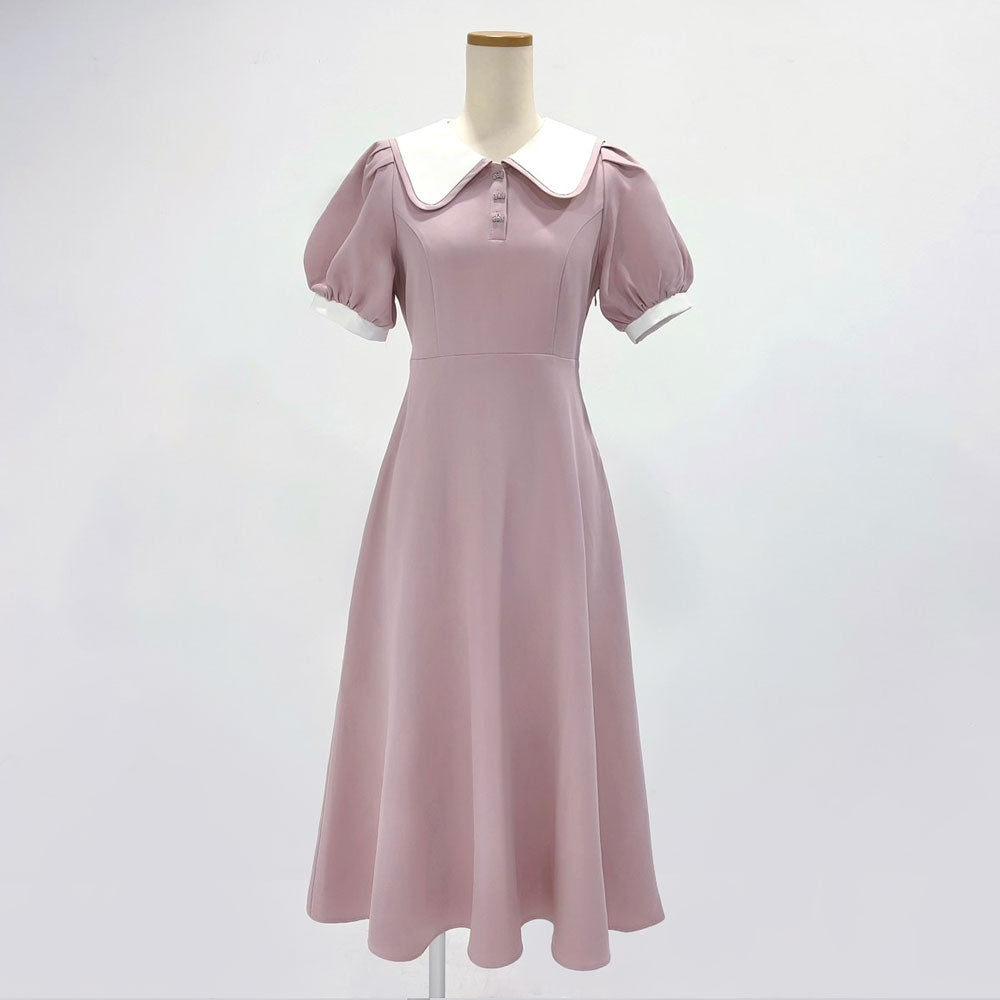 PINK HOUSE ワンピース エプロン付きセーラーワンピース