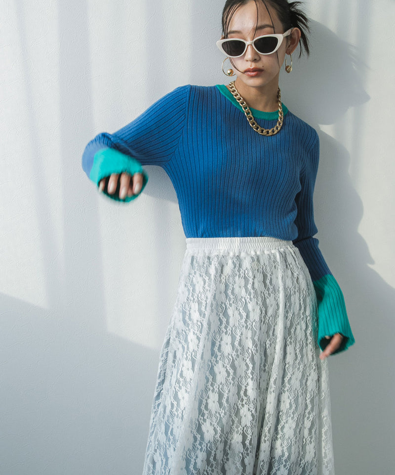 【最上もが着用】レースロングスカート