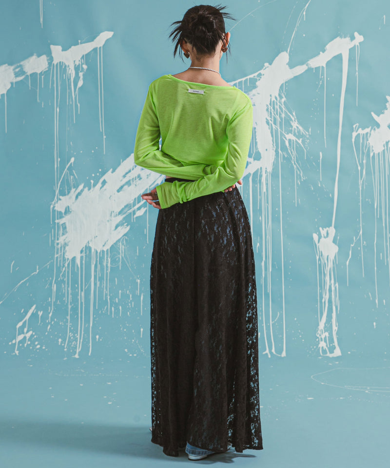 【最上もが着用】レースロングスカート