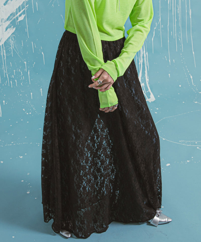 【最上もが着用】レースロングスカート