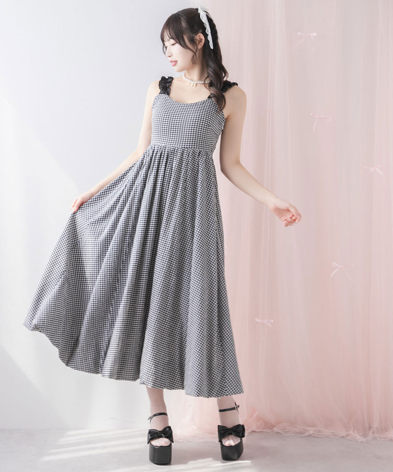 ワンピース　美品　80 ドットチュール切り替えワンピース(ワンピース) | al'aise