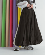 【新春セール】【最上もが着用】バルーンラインナイロンロングスカート