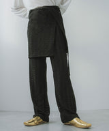 ラップスカートセットジャガードワッフルパンツ