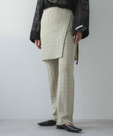 ラップスカートセットジャガードワッフルパンツ