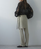 ラップスカートセットジャガードワッフルパンツ