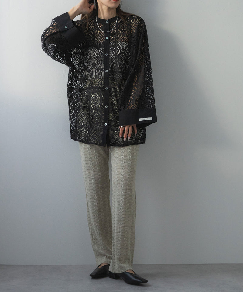 ラップスカートセットジャガードワッフルパンツ