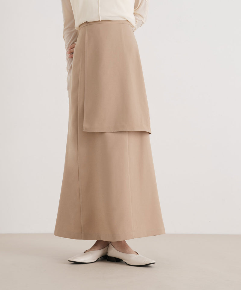 ハイウエストフレアラップスカート【セットアップ可】