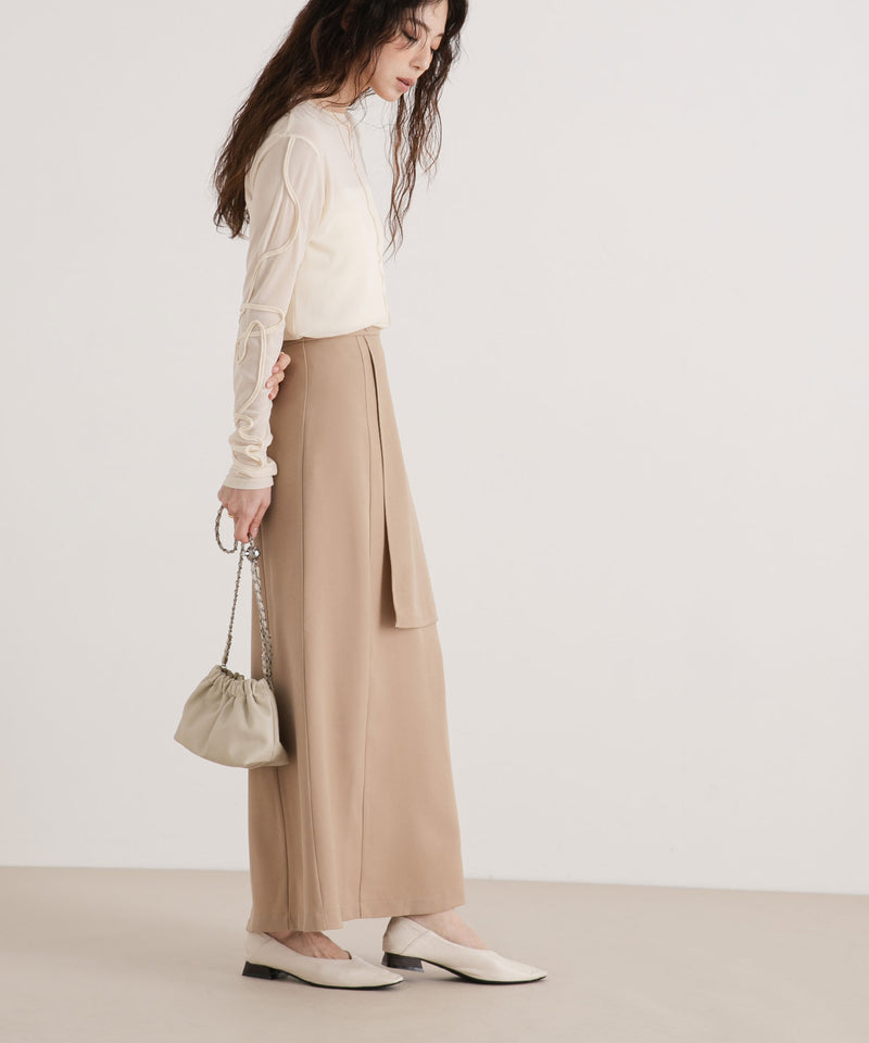 ハイウエストフレアラップスカート【セットアップ可】