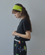 【メール便】クロップドバイカラーポケットTシャツ