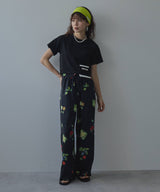 【メール便】クロップドバイカラーポケットTシャツ