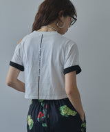 【メール便】カットオフバイカラースリーブTシャツ