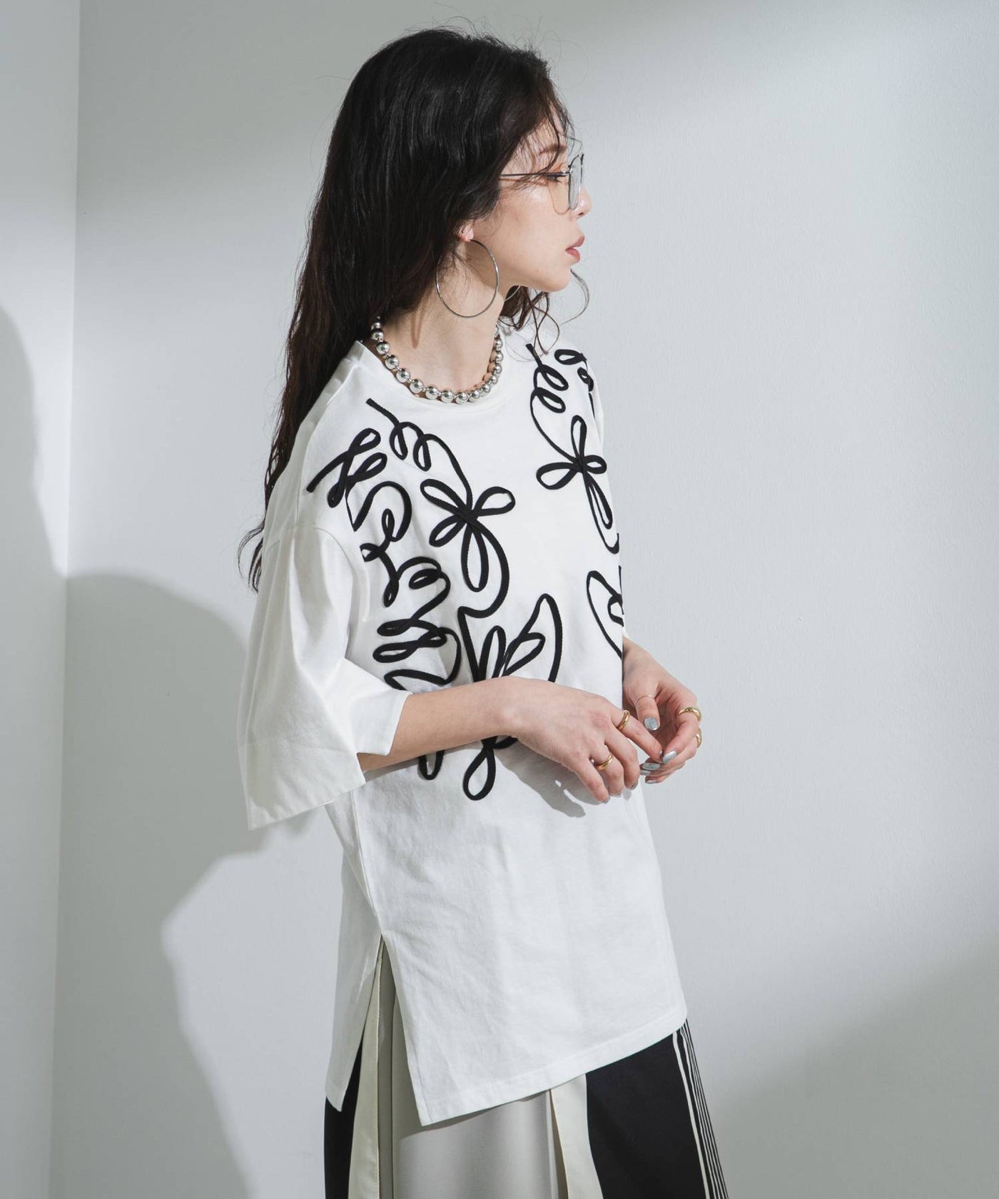 コードラインオーバーサイズTシャツ – レディースファッション通販の夢