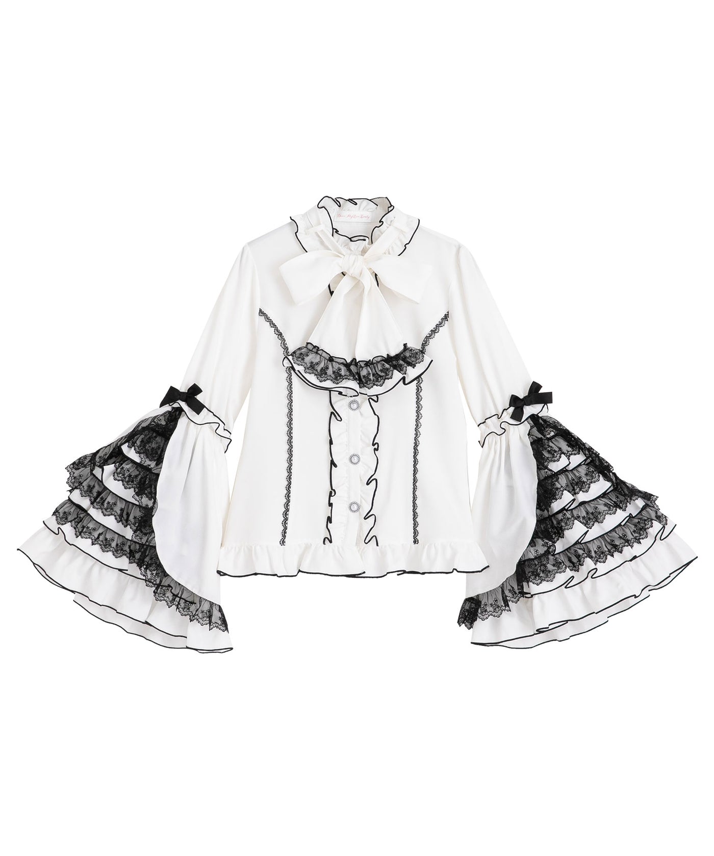 秋冬新作クーポン対象】フリルハイネックレースリボンプリンセス