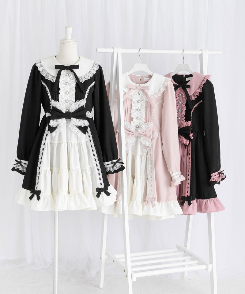 プリンセスティアードはしごレースフリルワンピース