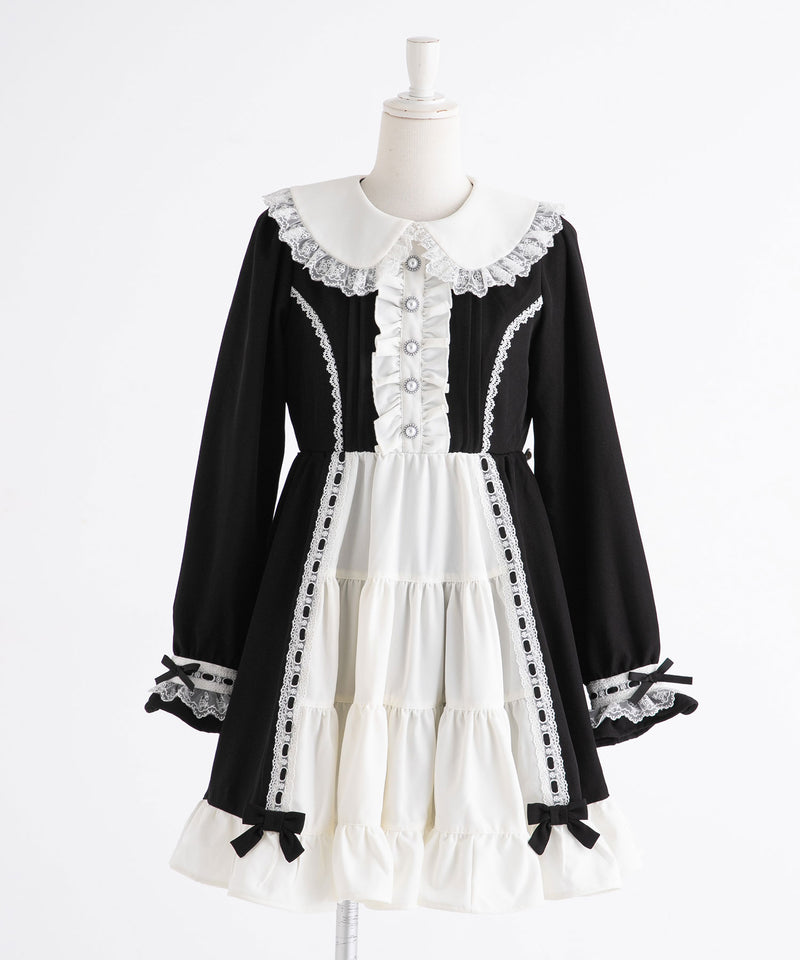 プリンセスティアードはしごレースフリルワンピース
