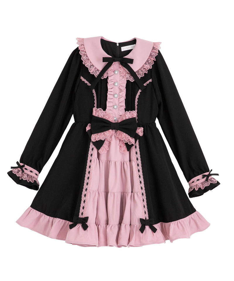 プリンセスティアードはしごレースフリルワンピース