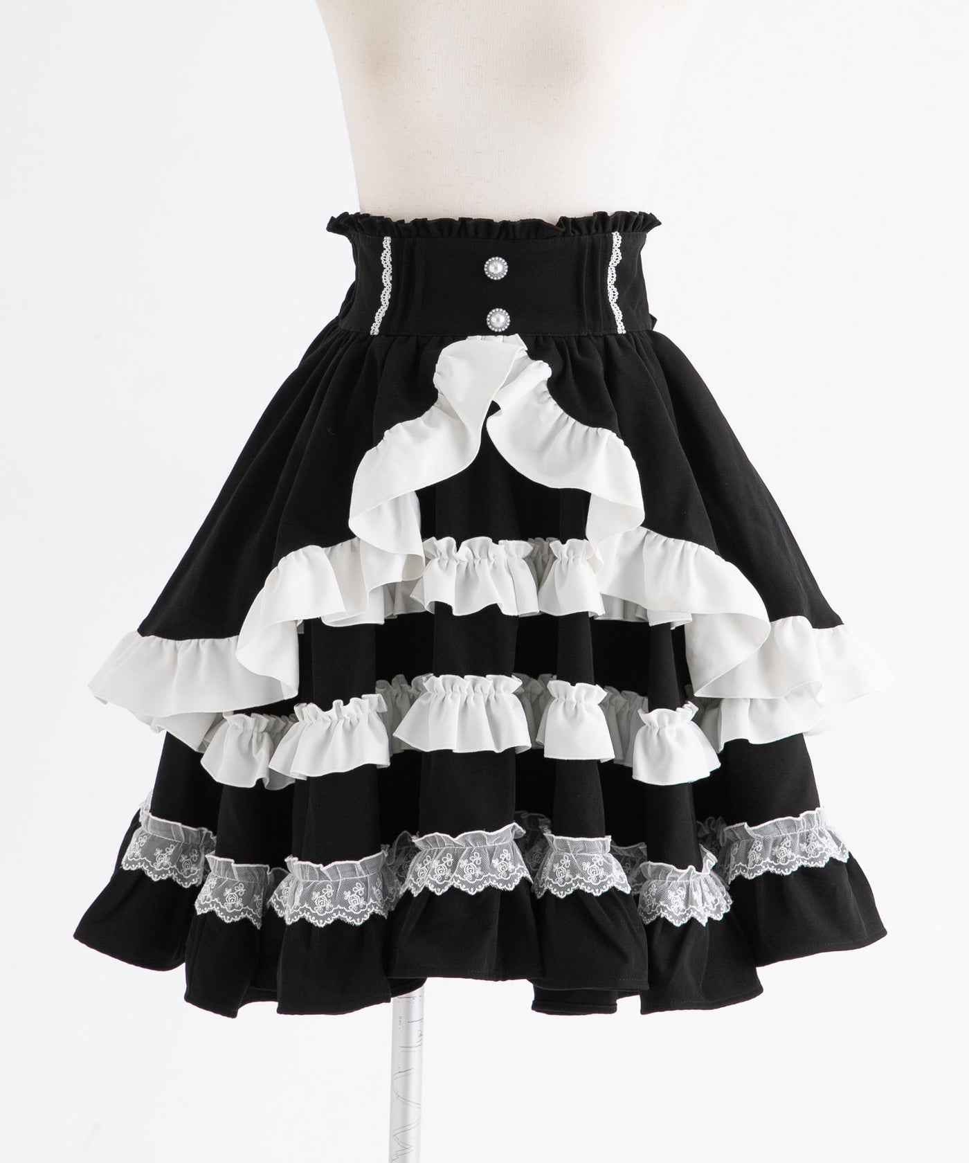 wonnyribbon ブラックフリルスカート フリルたっぷりリボンスカート – レディースファッション通販の夢展望