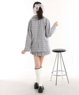 【新春セール】ジャケット&プリーツミニスカパンセットアップ