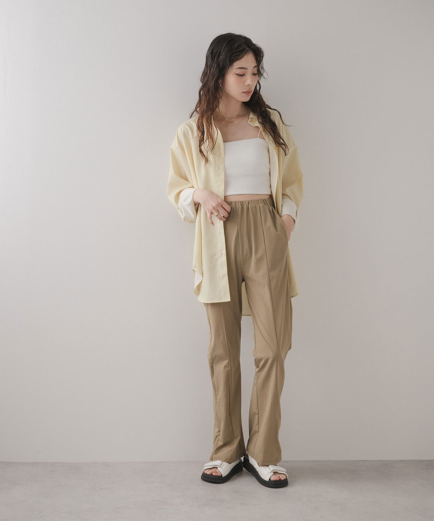 バイカラーフレアラッシュガードパンツ – レディースファッション通販