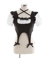 メイド風バスト盛り半袖カットソー【大きいサイズ有】