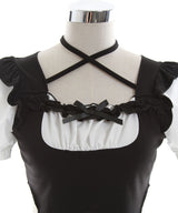 メイド風バスト盛り半袖カットソー【大きいサイズ有】