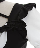 メイド風バスト盛り半袖カットソー【大きいサイズ有】