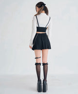 【メール便】選べるタイプハイネッククロップド丈長袖カットソートップス【大きいサイズ有】