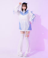 【メール便】選べるタイプハイネッククロップド丈長袖カットソートップス【大きいサイズ有】