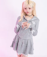 リボンデザインパット入りキャミトップス