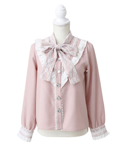 ヨークボウタイフリルブラウス