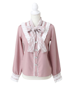 ヨークボウタイフリルブラウス