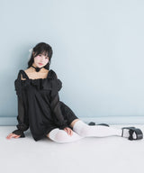 オフショルシアーチュニックワンピース