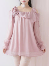 オフショルシアーチュニックワンピース