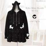 ねこみみビジューパーカーセットアップ