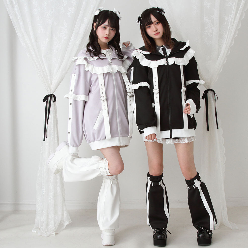 夢展望　姫系　ワンピースパーカー　Deary ジャージフリルパーカーワンピース – レディースファッション
