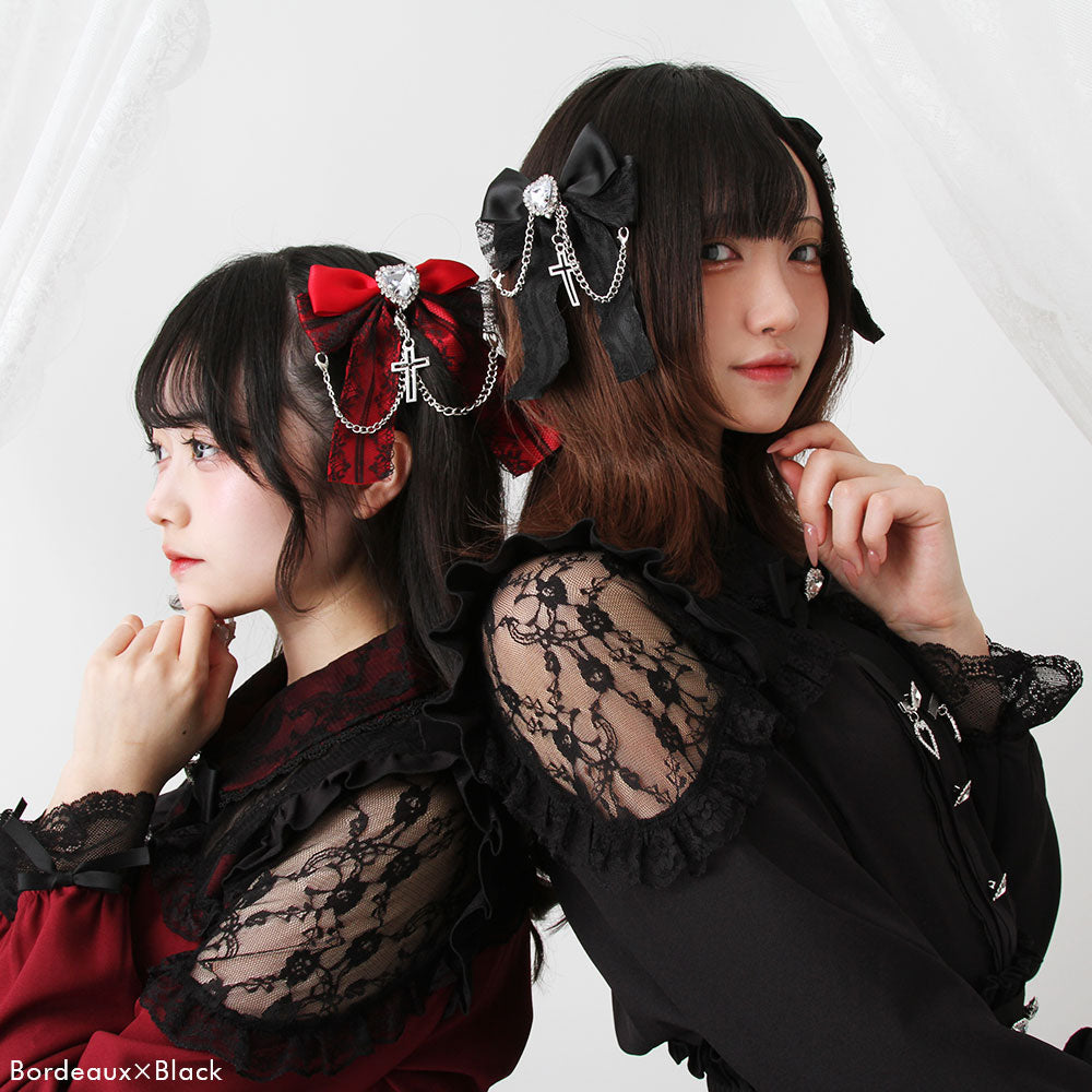 Drip Heartメイドワンピース メイドヘアアクセサリー 2個セット
