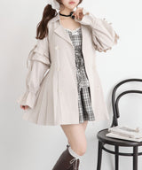 バックプリーツショートトレンチコート