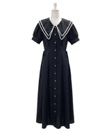 ダブルビッグカラーシャツワンピース【大きいサイズ有り】