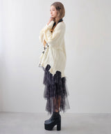 チェック柄・迷彩柄・レオパード柄チュールイレヘムスカート