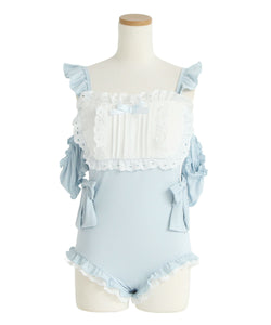 ハートレースフリルヨークメイドさん水着